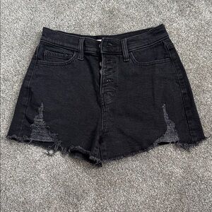 SO Dark Gray High Rise Mom Shorts